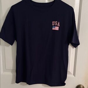 Cat & Jack Navy USA Flag Tee